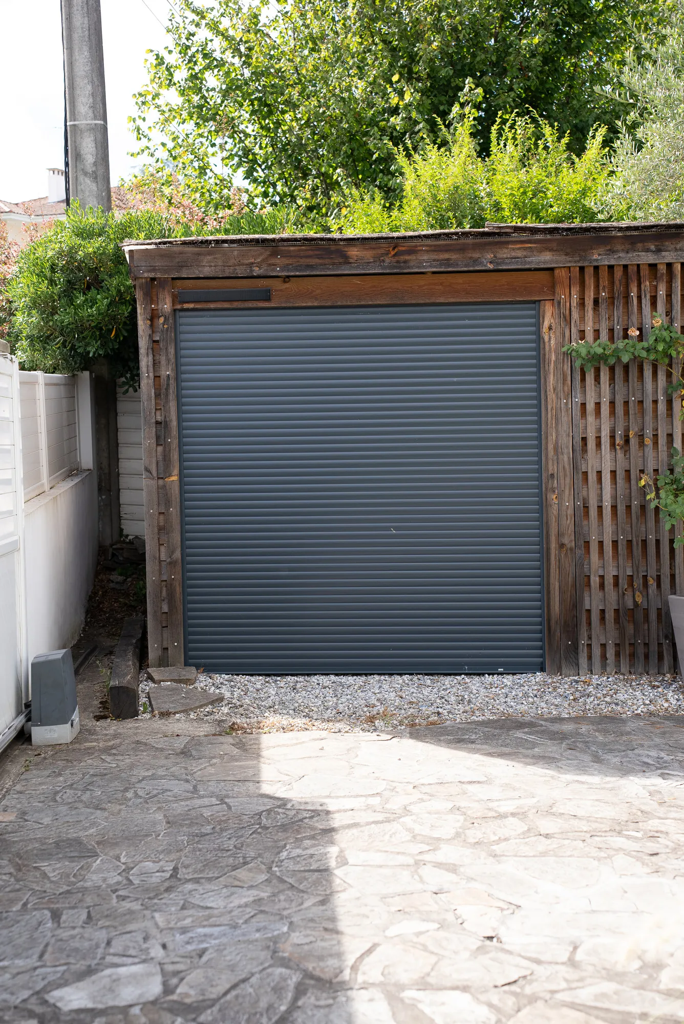 Volet roulant de garage en aluminium anthracite